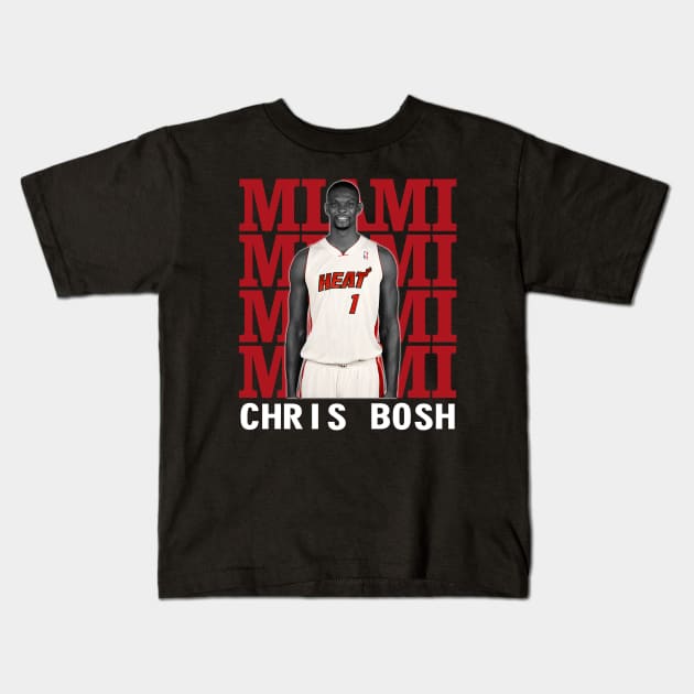 Miami Heat Chris Bosh Kids T-Shirt by Thejockandnerd